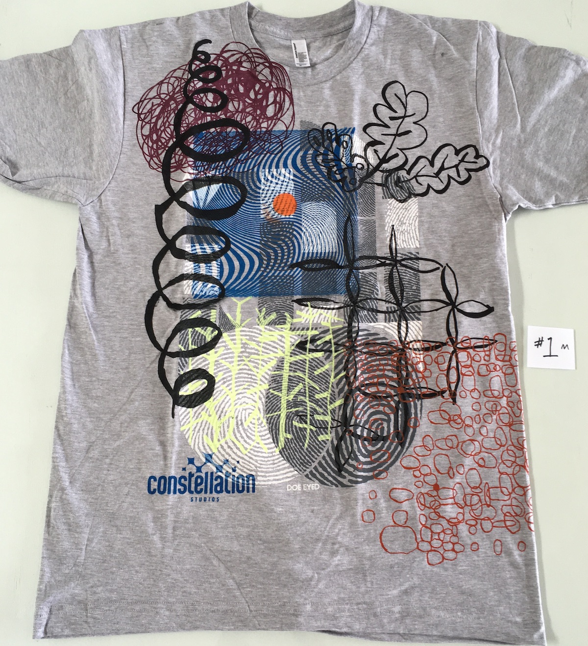 Grey Screenprinted T-Shirt #1 size: Medium