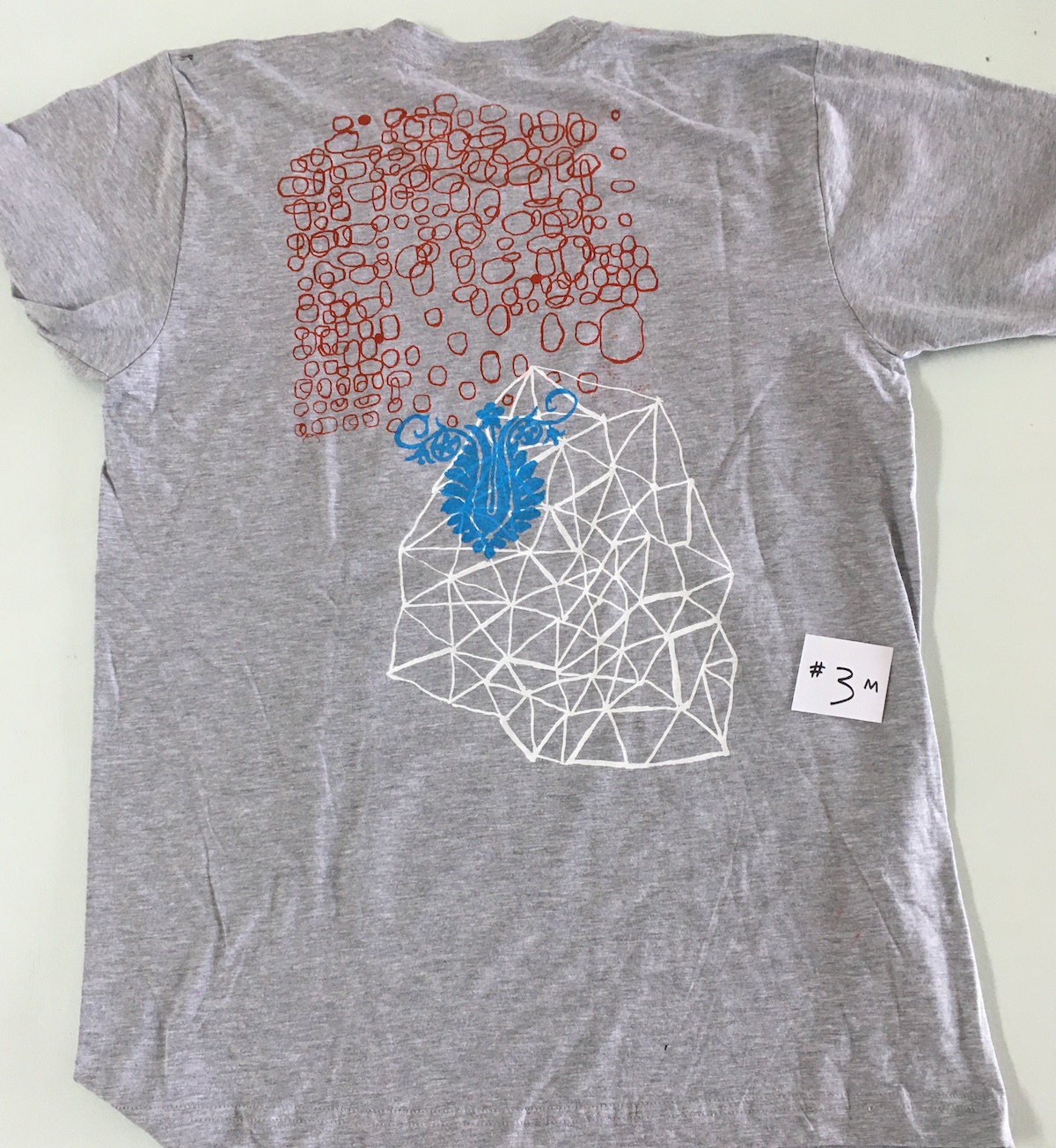 Grey Screenprinted T-Shirt #3, size Medium - Image 2